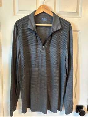 Hogan Men's Gray Zip-Up Long Sleeve Sweater